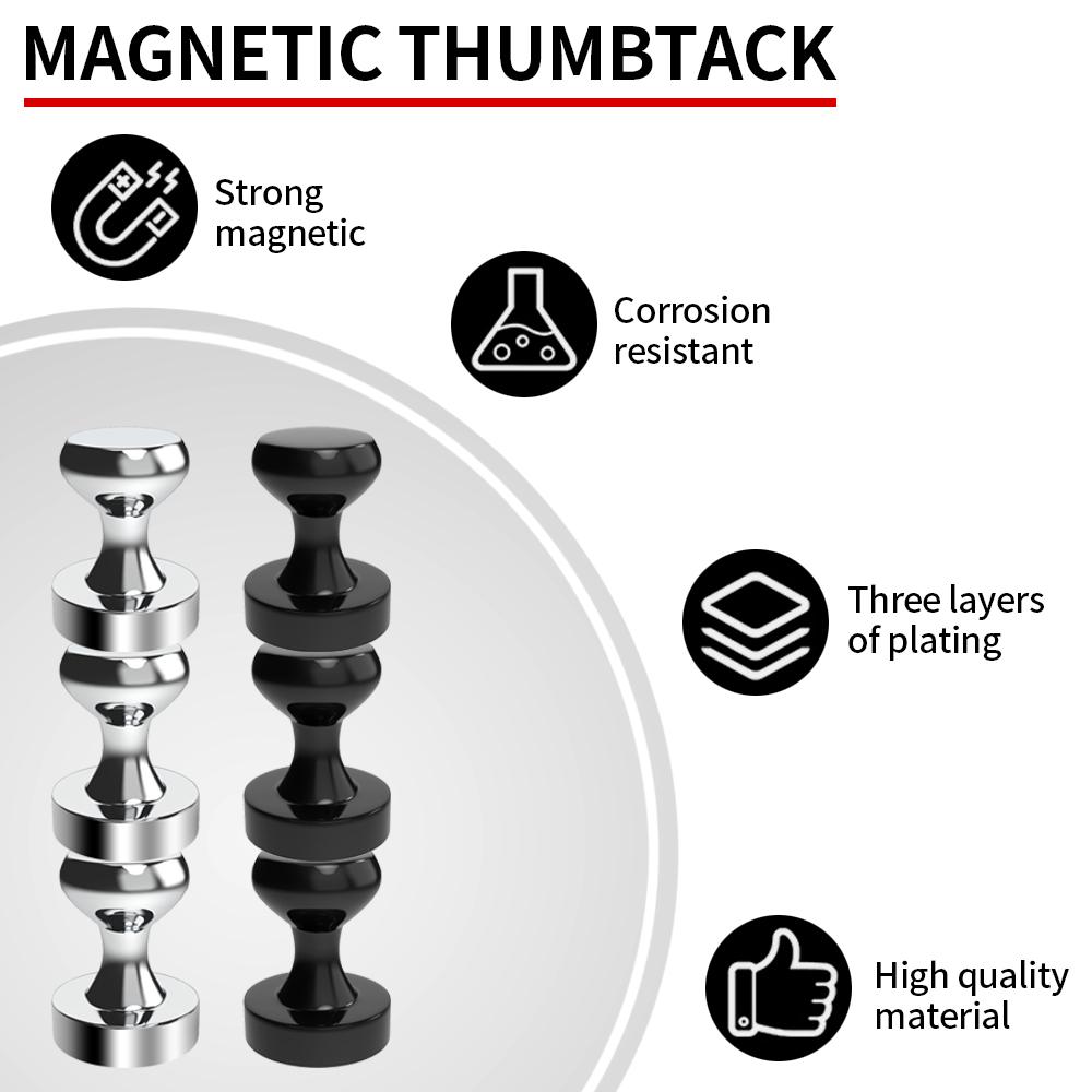 Strong Magnet Clip Magnet Tack Neodymium Magnetic Pushpins Magnet Push Pin for Refrigerator Office Whiteboard