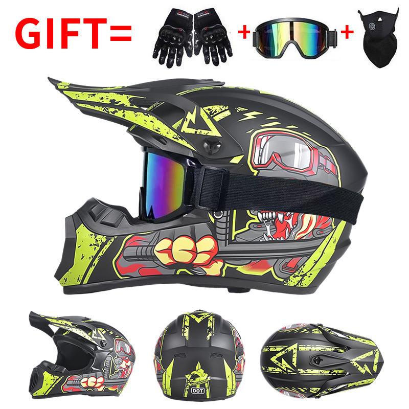 DOT Certified Full Face Off-road Motorcycle and Mountain Bike Helmet