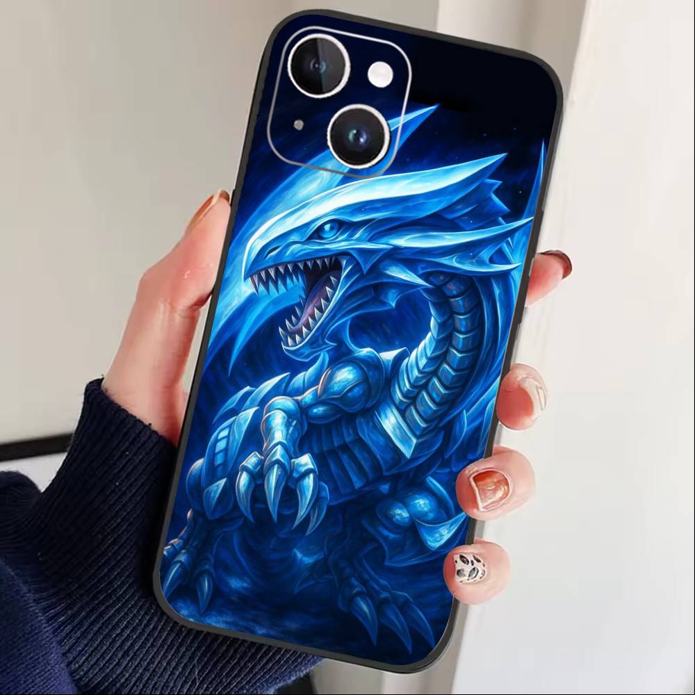 

Blue-Eyes White Dragon Phone Case For iPhone 17 16 15 14 13 12 Max Plus Silicone Black Cover iPhone14ProMax