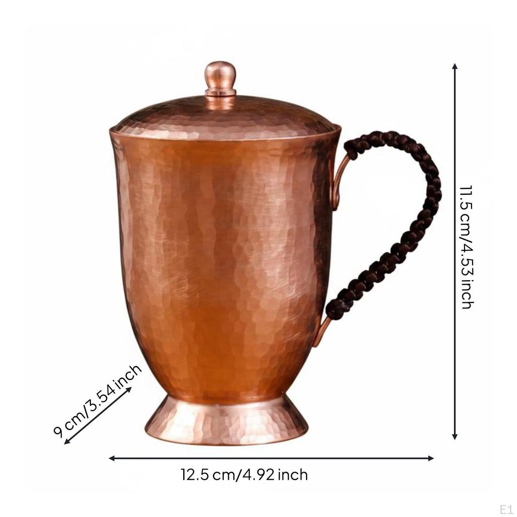 Copper Beer Mug Handmade Vintage Style Drinkware for Bar, Tea Time