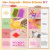 3mm Jelly Strasssteine Set 45 Farben Strasssteine, 4 Tuben Schmuckkleber & Diamant Malerei Werkzeuge – DIY Bastel- & Dekorations-Set