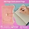 Diary with Lock and Keys 360 Pages Journal with Lock B6 Size PU Leather Locking Diary with Pen Cute Journal Set for Kids Women