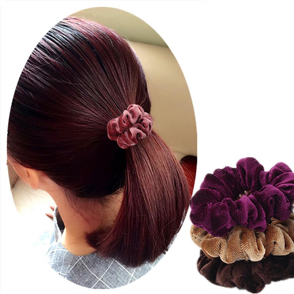 Bell Fashion Velvet Hair Ties: Classic High-Elasticity, Soft Touch In Solid Colors