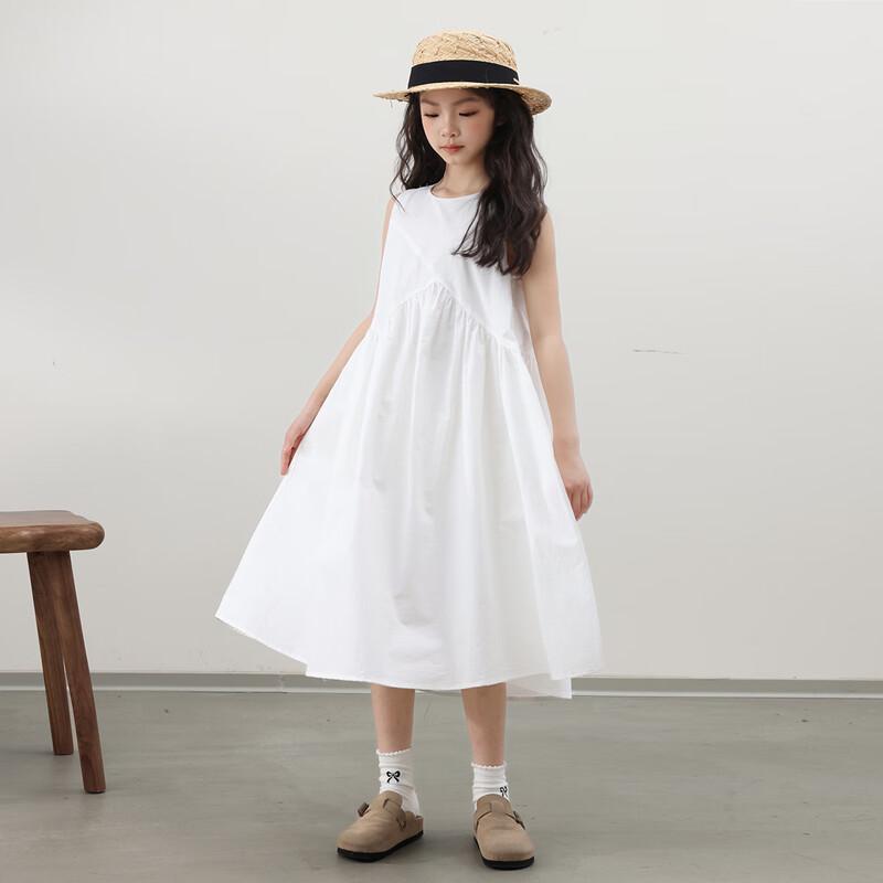 LUSON Mädchen Sommerkleid Ärmellos Koreanischer Stil