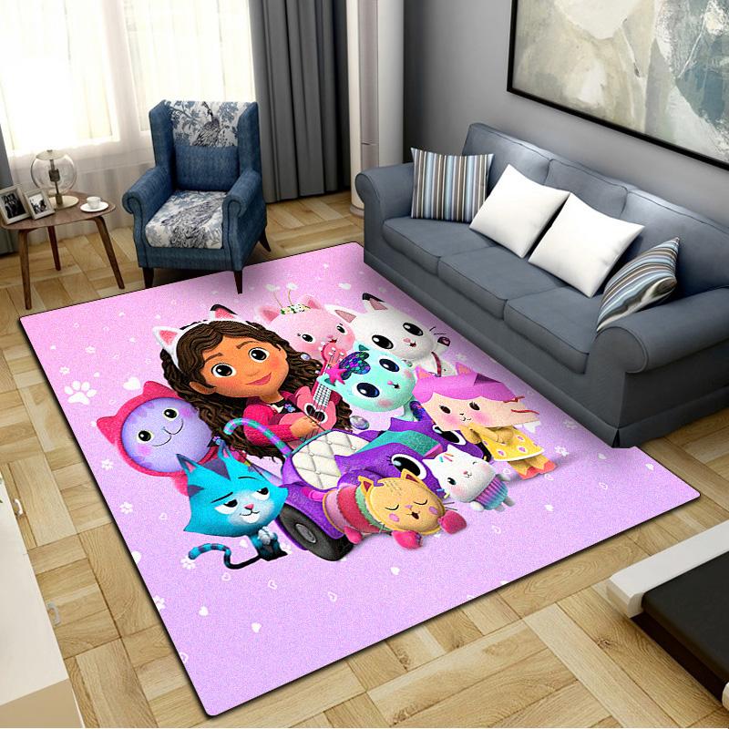 Gabby Dollhouse Carpet Rug for Living Room Bedroom Home Sofa Decoration,Kids play Non-slip Floor Mat