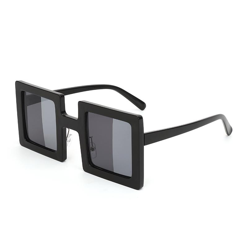 1pc Fashion Square Large Frame Sunglasses European and American Versatile Trendy Sunglasses Neutral Leisure Vacation Style