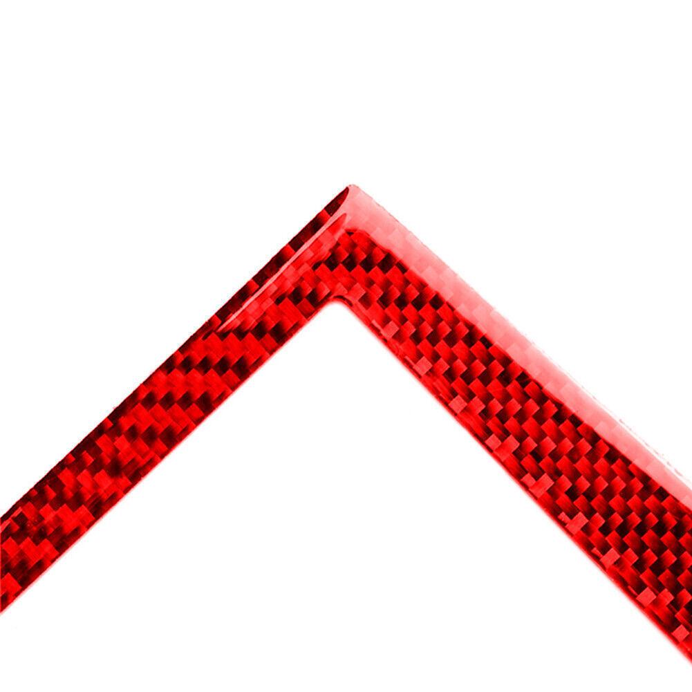 Red Carbon Fiber Center Console Panel Trim Fit For Infiniti Q50 Q60 14-19