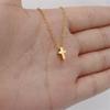 Gold Cross Necklace For Women Gold Color Stainless Steel Fashion Female Small Jesus Cross Pendant Jewelry
