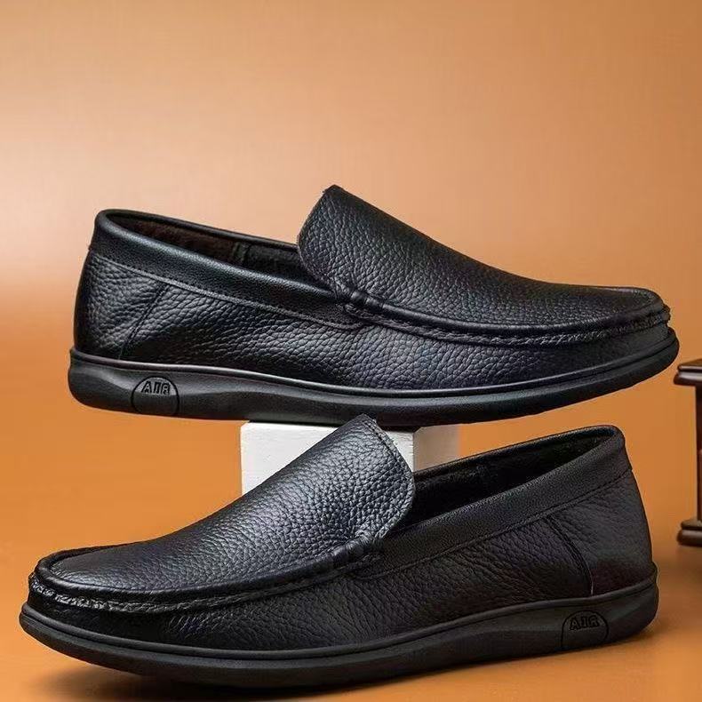 Leather shoes men's breathable soft-soled men's shoes men's outdoor business versatile high-end leather shoes
