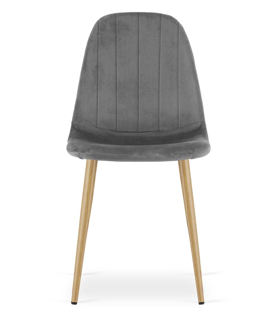 PADVA Chair - Dark Grey Velvet / Oak Legs X 2