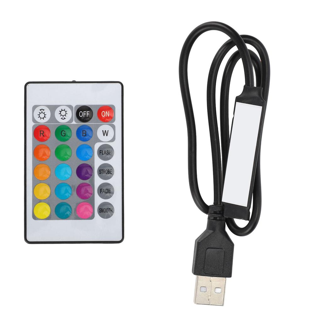 USB Bluetooth RGB Light Strip Controller with Remote Control for 4 Pin 5V LED Strip Lights