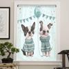 Pet Dog Balloon Celebration Flag Sweater Sheer Curtains for Kids Bedroom Living Room Voile Window Curtains Tulle Drapes