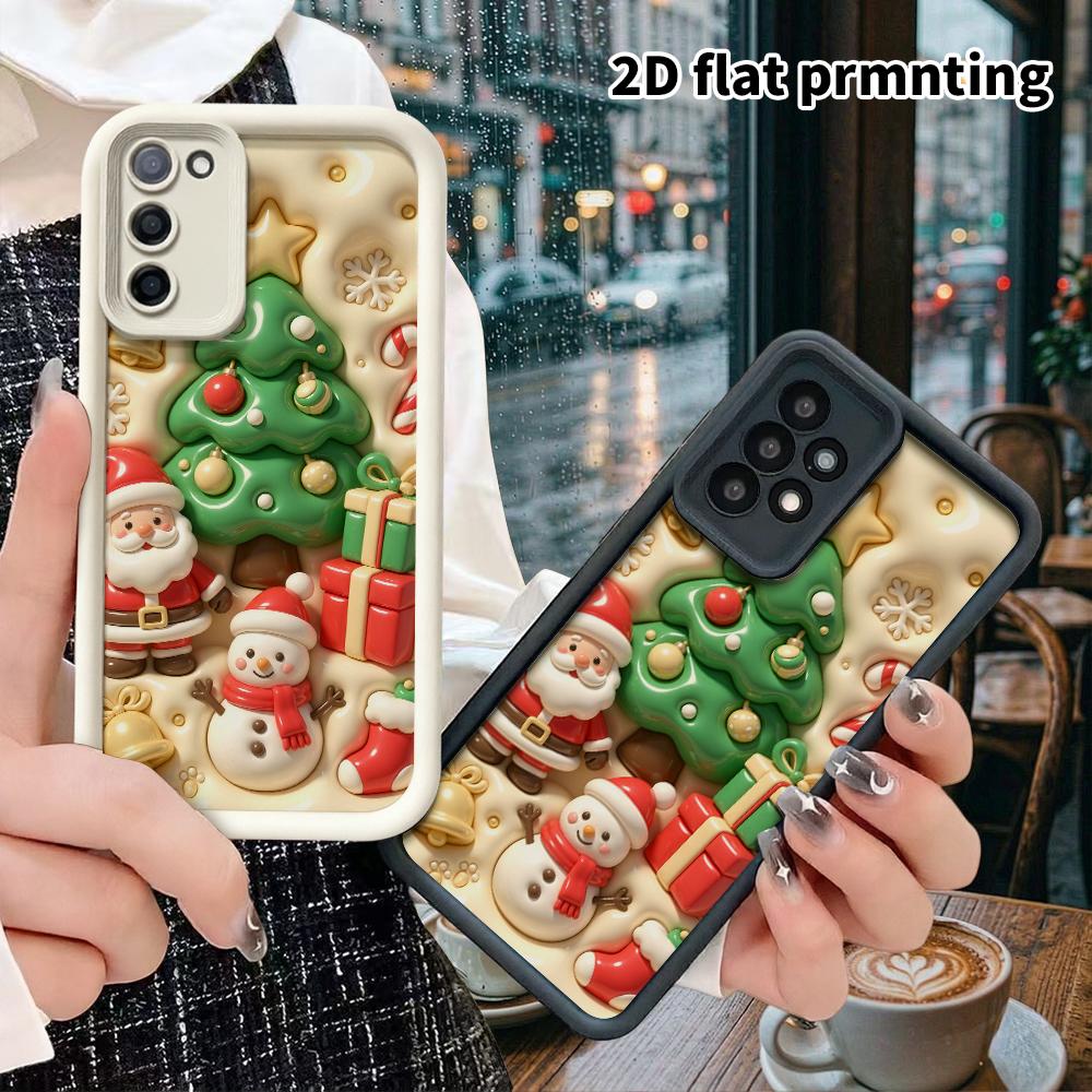 Phone Case: 2D Flat, Compatible with Samsung Galaxy A34 A35 M05 M06 S20 S22 S21 FE Plus 5G Protective Cases, Christmas-themed Set, Perfect Holiday Gif