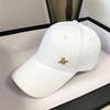 Japanese Style Women's White Baseball Cap - Spring & Summer Trend, Fashionable Duckbill Design, Small Head Circumference, Perfect for Travel.