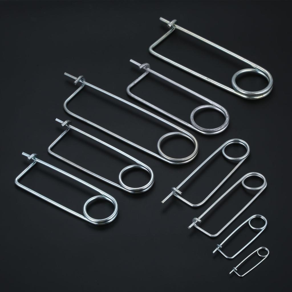 DRELD 10/5/1pcs Broche en Acier Forme Goupille de Sécurité Goupille à Ressort Fermoir de Blocage Rapide pour Attelage de Ferme Pelouse Jardin
