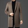 New Style of Middle-aged and Elderly Men's Wool Coat Dad's Mid-length Autumn and Winter Coat Business Casual Men's Clothing