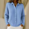 2026 Autumn/Winter European & American Solid Color Print Loose Long Sleeve Women's Shirt