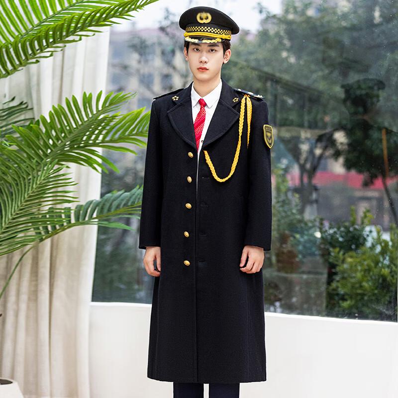 

Мужской утепленный шерстяной форменный пальто для службы безопасности L