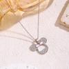 Elegant Mickey Mouse Diamond Clavicle Necklace - Versatile Titanium Steel for Women