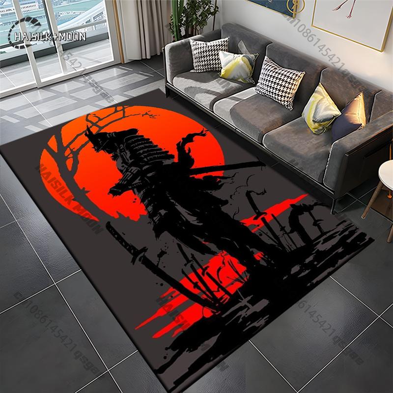 Samurai Spirits Teppe Yoga Stue Romdekor Barnas Krypematte Dørmatte Stue Områdeteppe Spill Vaskerom Gulvmatte