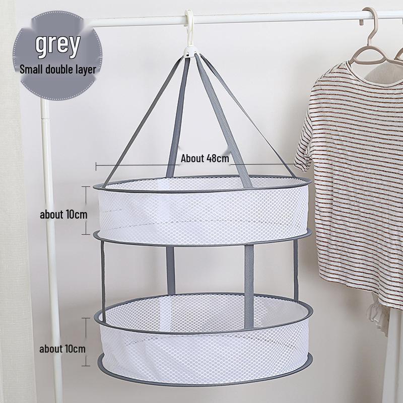 Folding Drying Net for Socks and Sweaters, Flat Mesh Bag Rack for Household Use