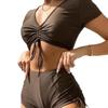 European & American Women's Sexy Tie-up Bow Fashion Beach Swimsuit Set