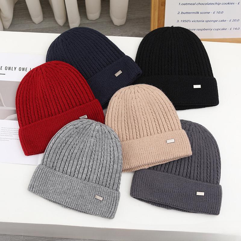 Autumn and Winter Hat Men's Plush New Korean Knitted Hat Versatile Warm Ear Protection Thickened Fashionable Wool Hat Cold Hat