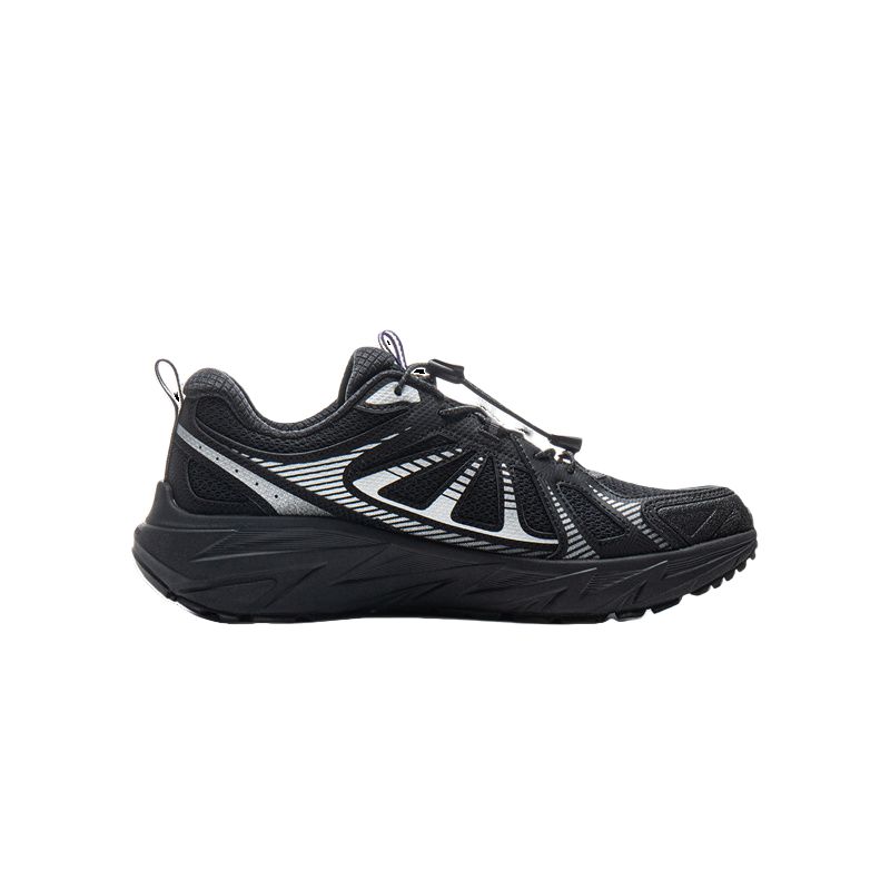 Li Ning Kids Outdoor Sports Non-Slip Shoes Kids Shoes Black Silver YKEV040-9