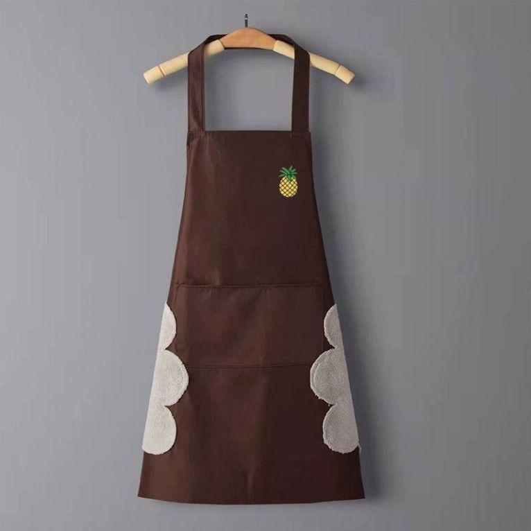 Cute apron,household cooking men s and women s apron kitchen housework waterproof work oil-proof apron кофейный