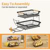 Removable Multi-Layer Fruit and Snack Storage Rack for Kitchen and Living Room Countertop