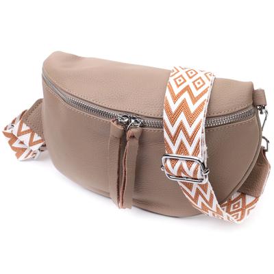 Damen Leder Umhängetasche mit Mini-Geldbörse Vintage 22663 Beige