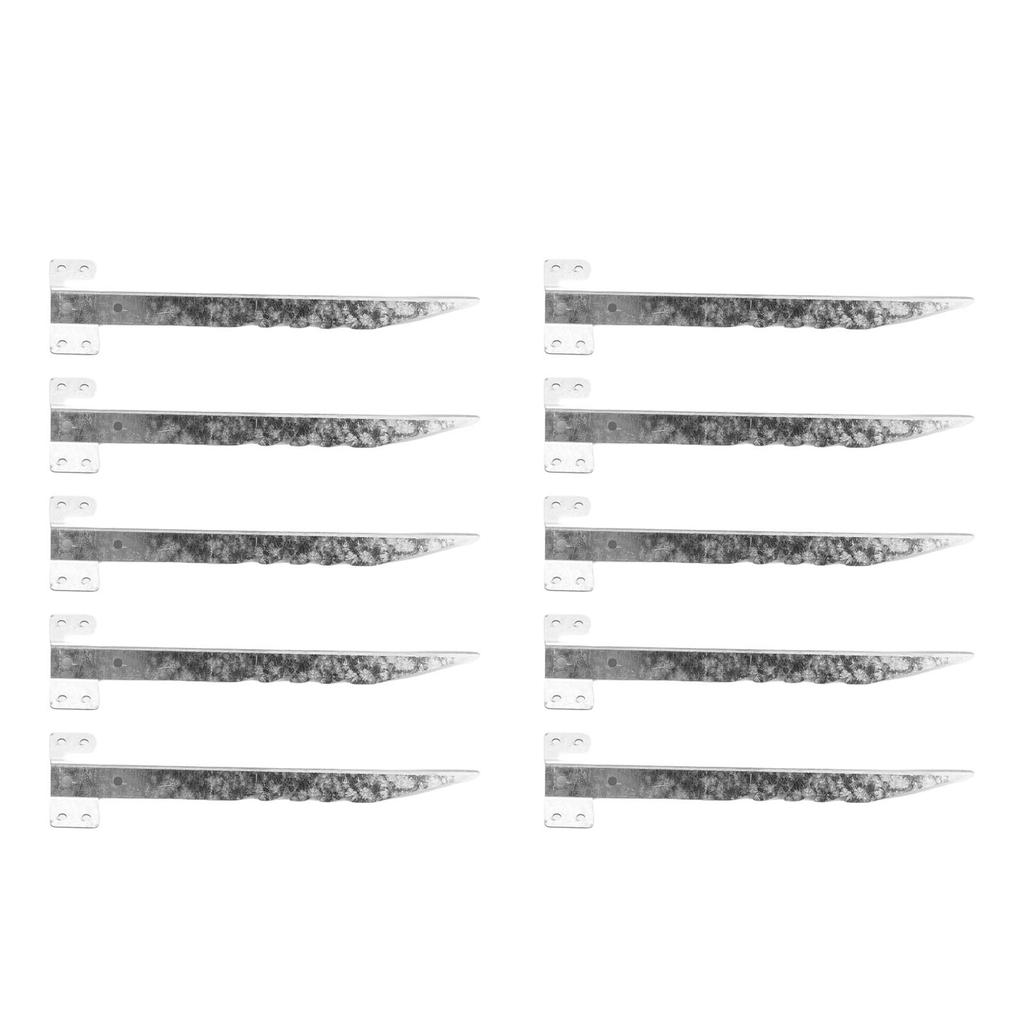 10-pack Små järnvägsslipersfästen Galvaniserat stål Trädgårdsfästen för träslipers för planteringslådor