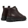 Camper Brutus Leather Side Zip Fashion Ankle Boots Men ankle boots Dark-Brown K300444-003