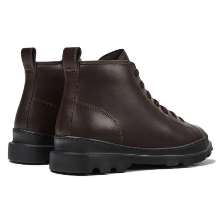 Camper Brutus Leather Side Zip Fashion Ankle Boots Men ankle boots Dark-Brown K300444-003