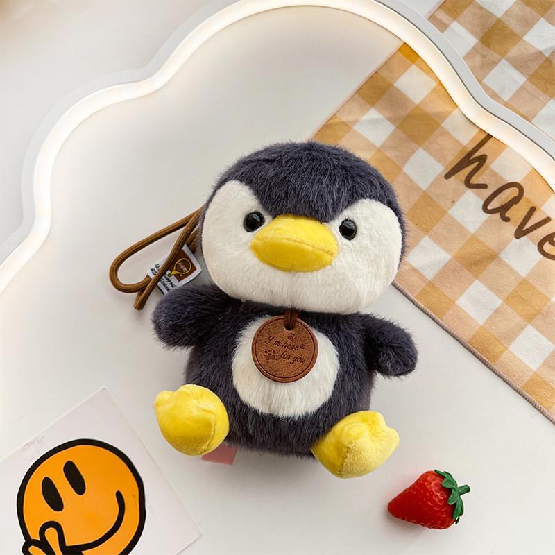 Dog Capybara Elephant Bear Dinosaur Cat Plush Keychain For Kids And Adults Penguin