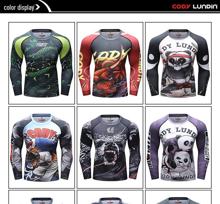 Men's Long Sleeve Elastic Compression Shirt - Anti-Abrasion Jiu-Jitsu Training Body Shaper