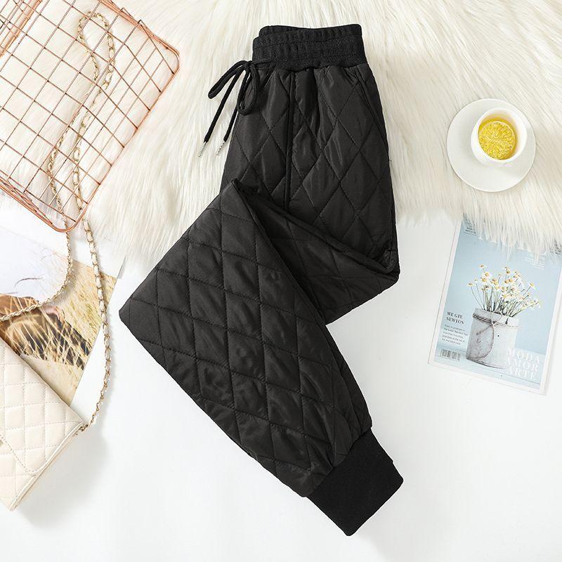 New Winter Thick and Warm Down Cotton Pants with Loose Oversized Casual Haren Pants