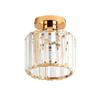 Elegant Gold Crystal Chandelier for Corridor, Balcony, or Cloakroom - Surface-Mounted Decorative Downlight