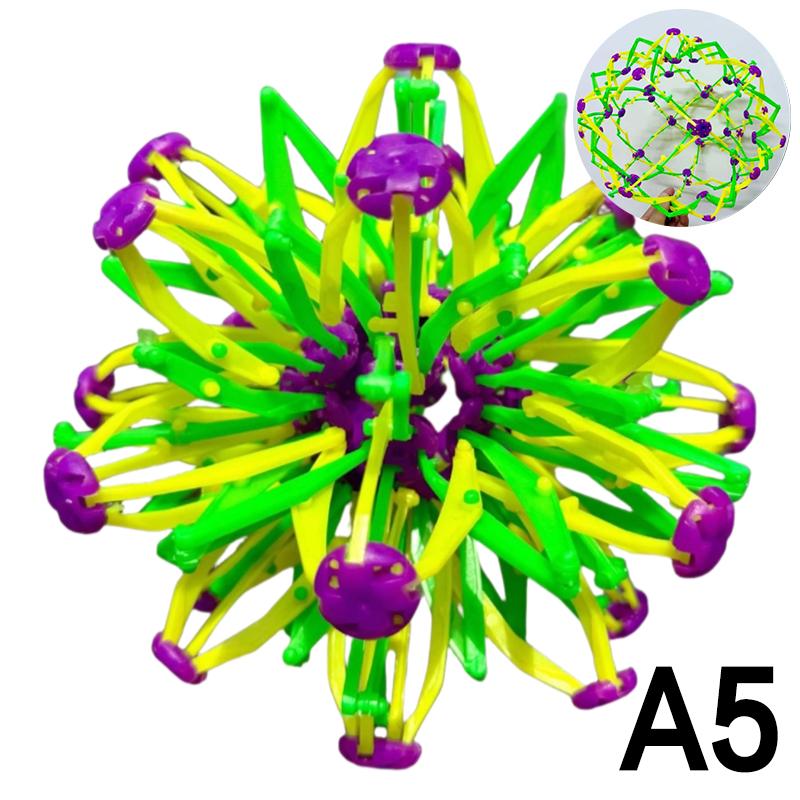 2Pcs Expandable Magic Ball Large Retractable Ball Toy Stress Relief Breathing Ball Colorful Magic Toys Yoga Relaxation Gift