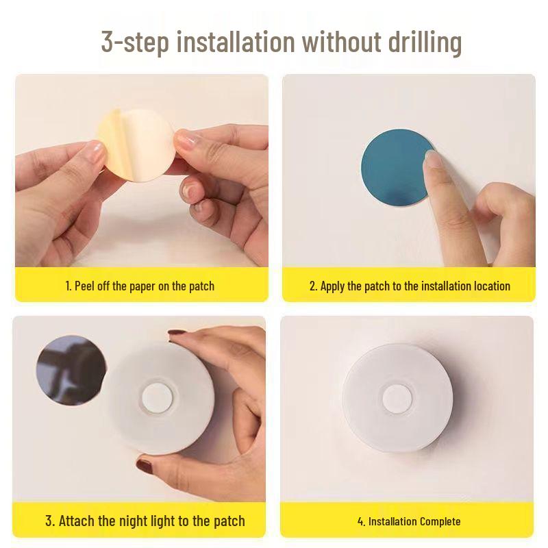 Rechargeable Eye Protection Night Light for Dorm Bedrooms - Energy-Saving Bedside Atmosphere Lamp