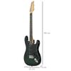 Six-String Electric Guitar, with 15W Amplifier, Digital Turner, Picks, Shoulder Strap, Case Bag - Dark Green