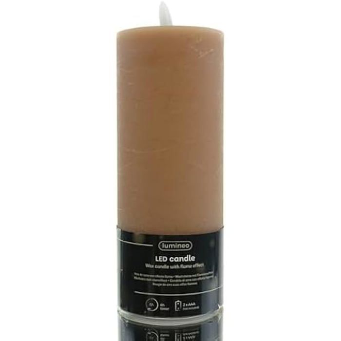 Bougie LED - KAEMINGK - Caramel - Effet flamme - 7 cm - 15 cm - Intérieur