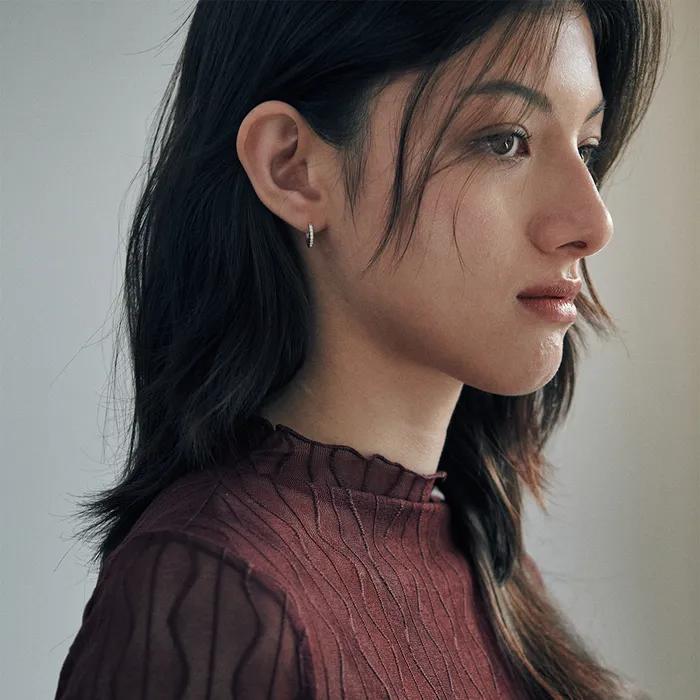 [925 silver] Deux.silver.206 / anse dew earring