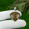 Natural Fruit Jasper Gemstone Pendant Brown 925 Sterling Silver Indian Jewelry