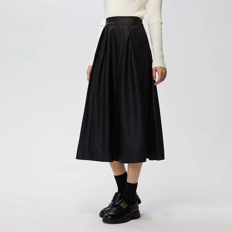 TATU Women's Elegant A-Line Midi Skirt