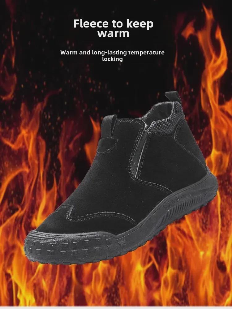 Northeast Herren Winterstiefel mit rutschfester Sohle und Futter