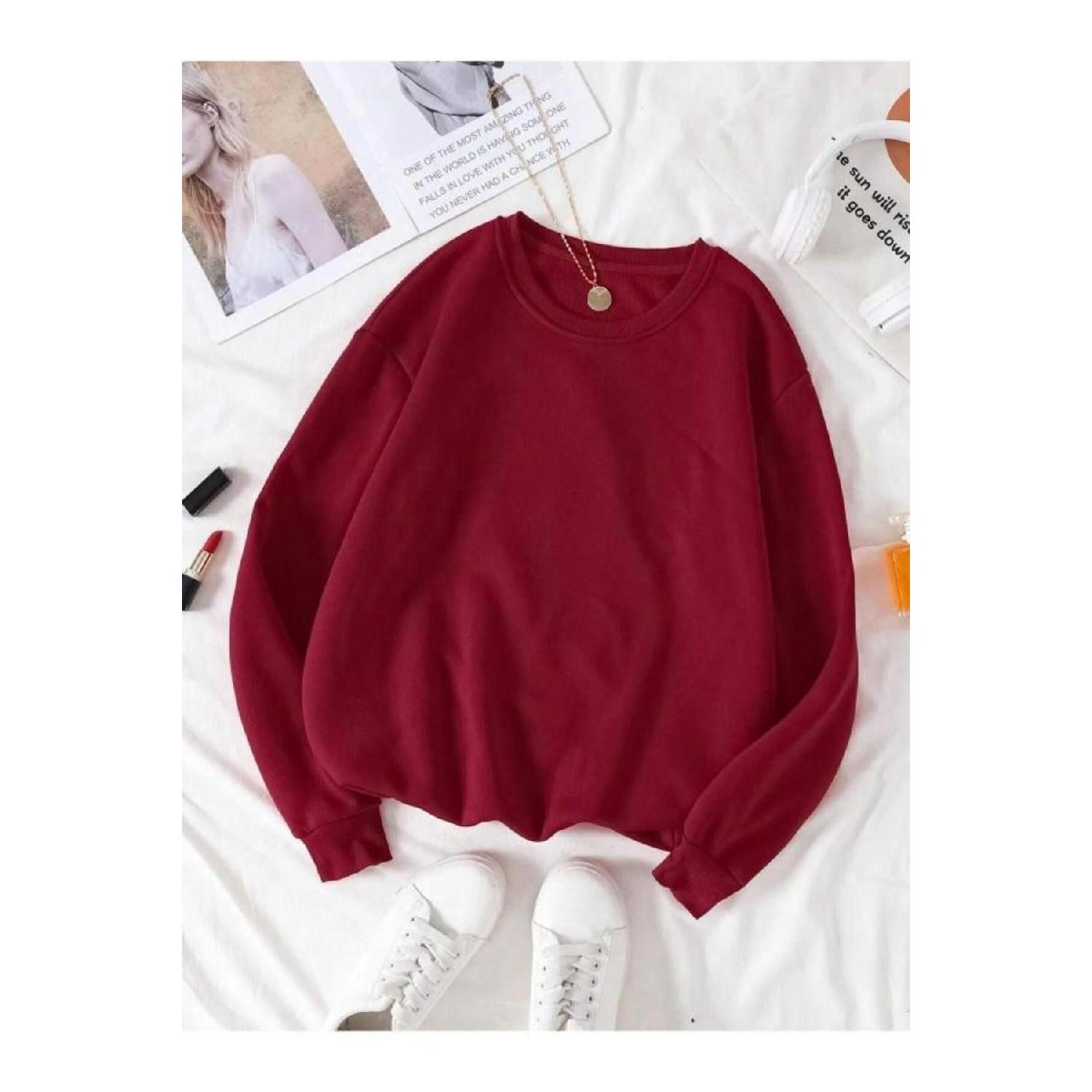 

Burgundy Unisex Sweatshirt Oversize S