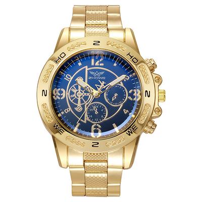 Herrenuhr Herrenuhr Blaues Licht Großes Zifferblatt Stahlarmband Quarz Uhr