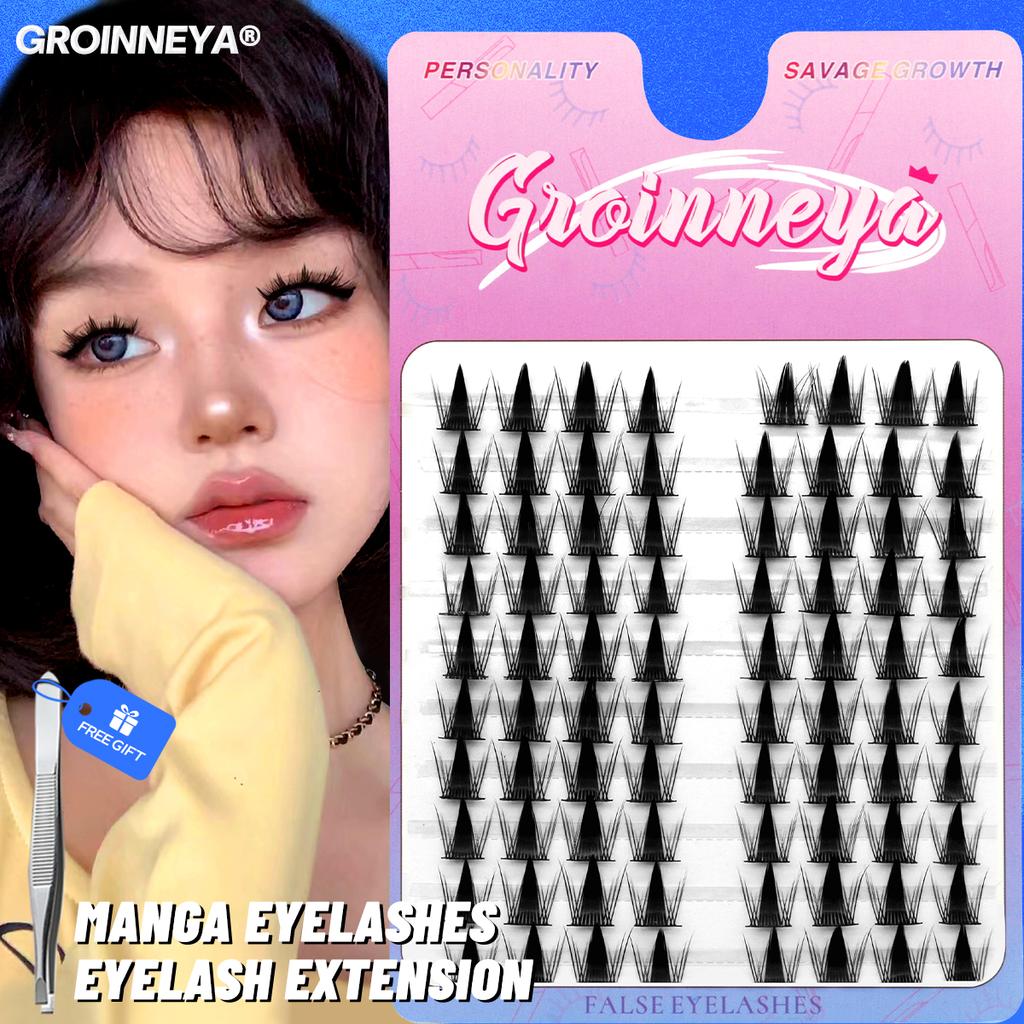 DIY-Cluster, falsche Wimpern, Cluster, Verlängerungen, einzelne Wimpern, Cluster, natürliche segmentierte Wimpernbündel