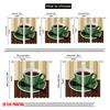 2pcs 2D flat printing Curtain Green Coffee Cup Spoon Fabric Without Electricity All Season Party & Holiday Decor Perfect for